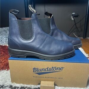 Blundstone Men's Navy Leather Boots
